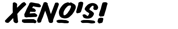 Xeno's! font preview